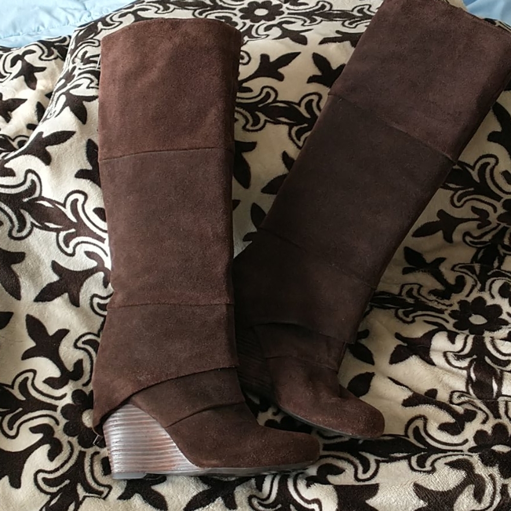 Fergie suede tall boots
